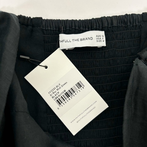 FAITHFULL THE BRAND x REVOLVE El Mar Midi Dress in Black Size 6 - Picture 7 of 12